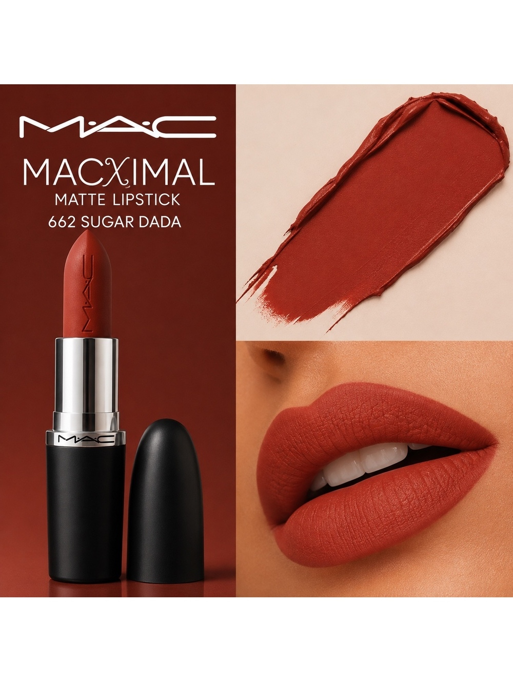 MAC MACximal Matte Lipstick 662 Sugar Dada Full Size NEW